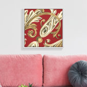 Elegantes botanisches Motiv mit Tan Foliage Leinwanddruck (Insitu (Wohnzimmer))