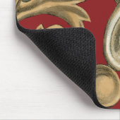 Elegantes botanisches Motiv mit Tan Foliage Mousepad (Ecke)