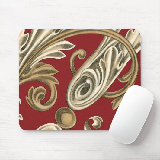 Elegantes botanisches Motiv mit Tan Foliage Mousepad (Mit Mouse)