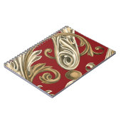 Elegantes botanisches Motiv mit Tan Foliage Notizblock (Linke Seite)