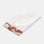 Elegantes botanisches Motiv mit Tan Foliage Post-it Klebezettel (angewinkelt)