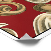 Elegantes botanisches Motiv mit Tan Foliage Poster (Ecke)