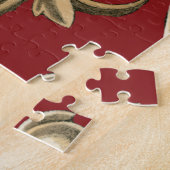 Elegantes botanisches Motiv mit Tan Foliage Puzzle (Seite)
