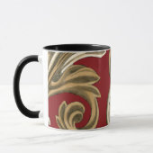 Elegantes botanisches Motiv mit Tan Foliage Tasse (Links)