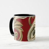 Elegantes botanisches Motiv mit Tan Foliage Tasse (Vorderseite Links)