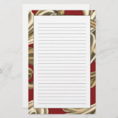 Elegantes botanisches Motiv mit TAN-Laub Briefpapier (Vorne/Hinten)