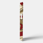 Elegantes botanisches Motiv mit TAN-Laub Case-Mate iPhone Hülle (Rückseite / Rechts)