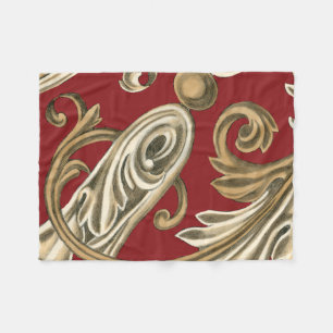 Elegantes botanisches Motiv mit TAN-Laub Fleecedecke