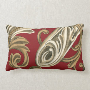 Elegantes botanisches Motiv mit TAN-Laub Lendenkissen