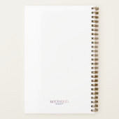 Elegantes Botanisches Muster - Blumenschrift Notizblock (Rückseite)