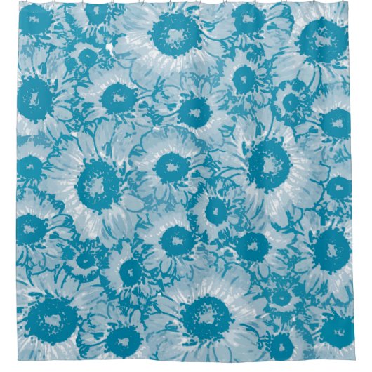 Elegantes botanisches Muster Duschvorhang (Vorderseite)