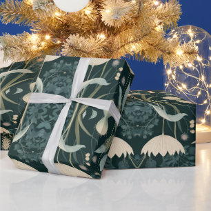 Elegantes botanisches Muster einer Wildblumenwiese Geschenkpapier