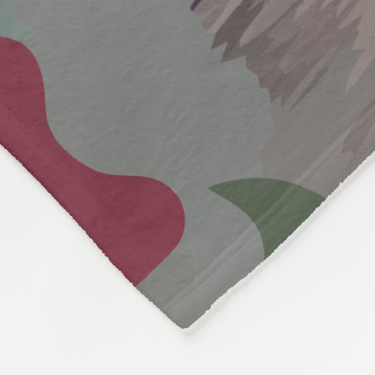 Elegantes botanisches Muster Fleecedecke (Ecke)