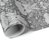 Elegantes botanisches Muster Geschenkpapier (Rolleneckpunkt)