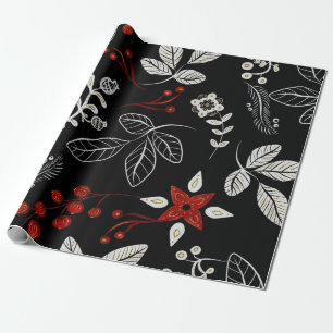 Elegantes botanisches Muster Geschenkpapier