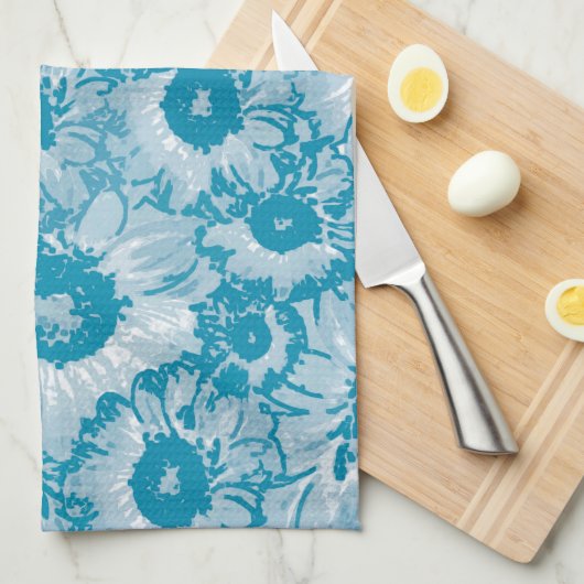 Elegantes botanisches Muster Geschirrtuch (Viertel Falte)