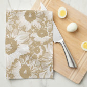 Elegantes botanisches Muster Geschirrtuch (Viertel Falte)