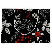 Elegantes botanisches Muster Große Geschenktüte (Vorderseite)