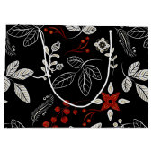 Elegantes botanisches Muster Große Geschenktüte (Rückseite)
