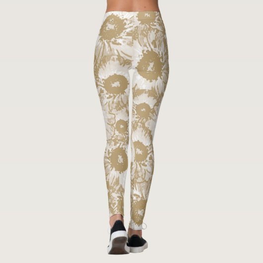 Elegantes botanisches Muster Leggings (Rückseite)