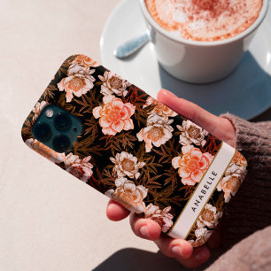 Elegantes botanisches Muster Monogramm Case-Mate iPhone Hülle