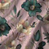 Elegantes botanisches Muster Rosa Fleecedecke