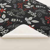 Elegantes botanisches Muster Sherpadecke (3/4)