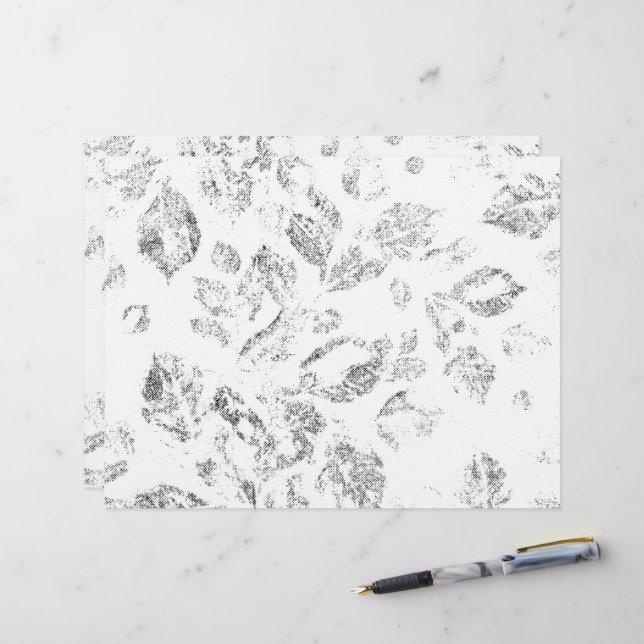 Elegantes botanisches Ordner-Set Briefbogen (Vorderseite/Rückseite Beispiel)