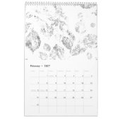 Elegantes botanisches Ordner-Set Kalender (Feb 2027)