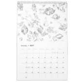 Elegantes botanisches Ordner-Set Kalender (Jan 2027)
