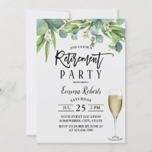 Elegantes botanisches Party für die Versorgung in Einladung