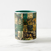 ✨Elegantes botanisches Patchwork-Blumenmuster-Desi Tasse (Zentrum)