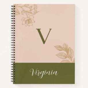 Elegantes botanisches Personalisierte - Bezeichnet Notizblock