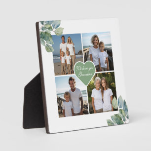 Elegantes botanisches personalisiertes Foto Fotoplatte