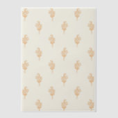 Elegantes botanisches Pfirsichblumenmuster Pergament Einladungen (Vorderseite)