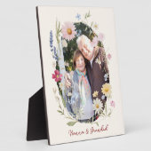 Elegantes botanisches Portrait Schild Fotoplatte (Seite)