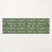 Elegantes botanisches Rahmen Blätter grün Yogamatte (Vorderseite (Horizontal))