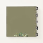 Elegantes botanisches Rahmen Blätter pastellfarben Notizblock (Rückseite)