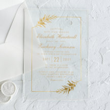 Elegantes botanisches Rahmen Gold Hochzeit