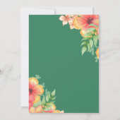 Elegantes botanisches Rose Grünes Brautparty Einladung (Rückseite)