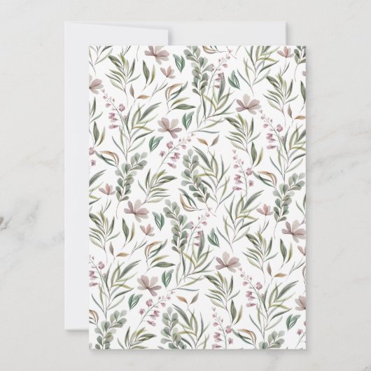 Elegantes botanisches Save the Date (Rückseite)