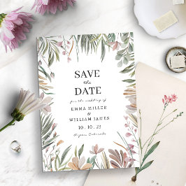 Elegantes botanisches Save the Date