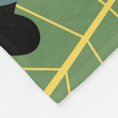 Elegantes botanisches Schwarz und moderne Farben Fleecedecke (Ecke)