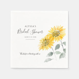Elegantes botanisches Skript-Brautparty für Sonnen Serviette