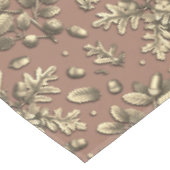 Elegantes botanisches Vintag Brown Oak Blätter Aco Tischdecke (Schrägansicht)