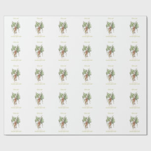 Elegantes botanisches Vogel-Motiv  Geschenkpapier