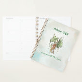 Elegantes botanisches Vogel-Motiv Planer (Anzeige)