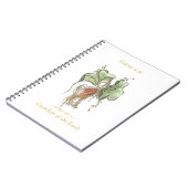 Elegantes botanisches Vogelheft Notizblock (Linke Seite)