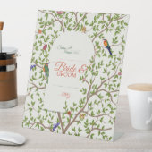 Elegantes Botanisches Vogelparadies Sockelschild (In Situ)