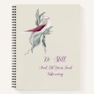 Elegantes botanisches Vogeltagebuch Notizblock